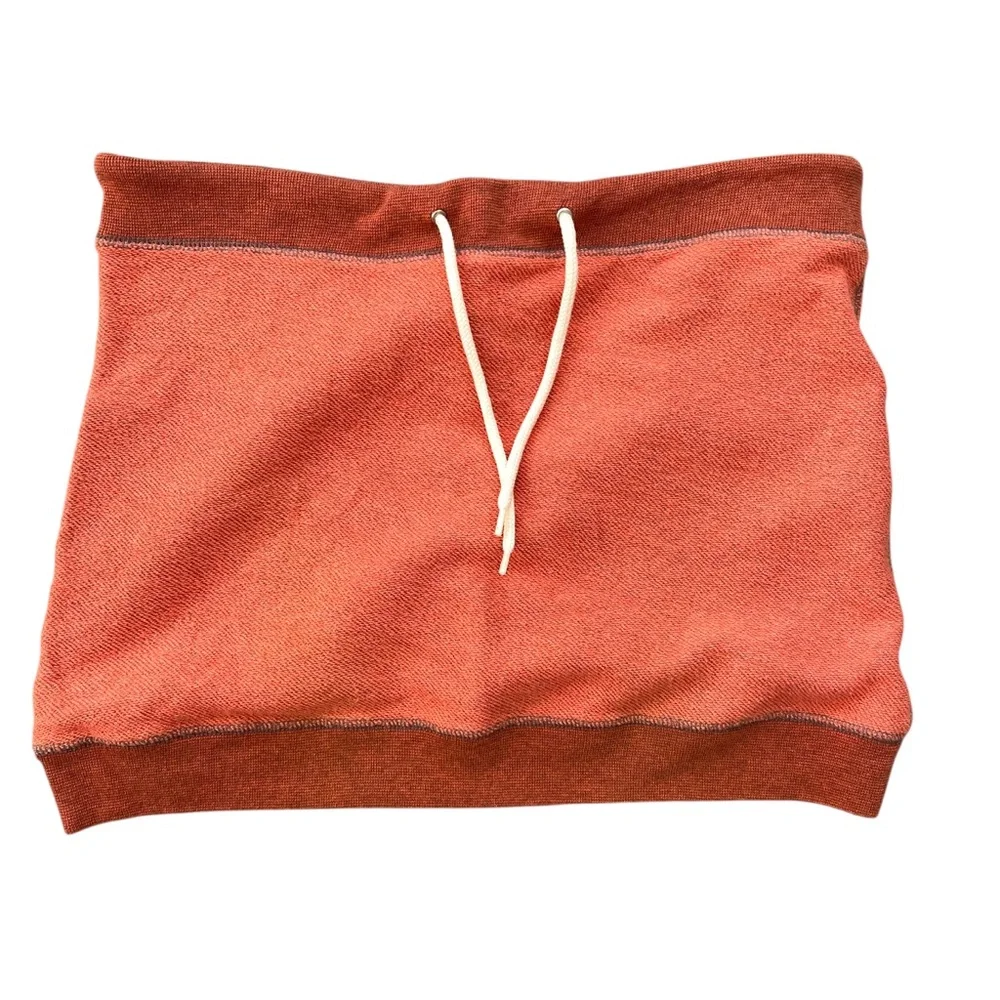 Monrow Y2K Orange Terry Cloth Low Rise Mini Skirt M Beach Summer